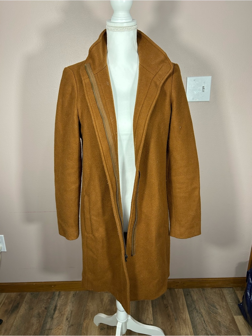 Old Navy Camel Tan Long Trench Coat